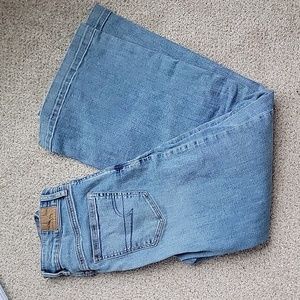 American Eagle women's denim wide leg jeans size 2